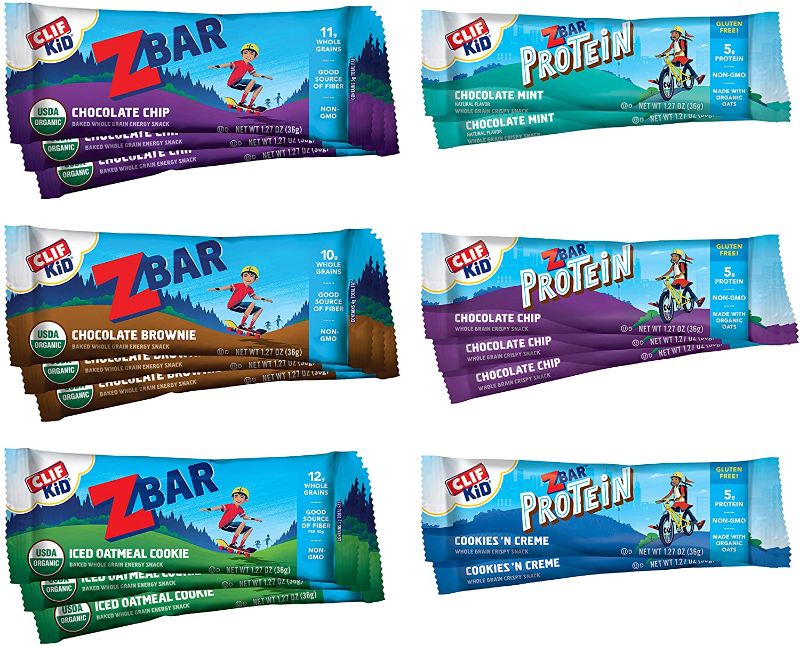 Photo 1 of Clif Kid - Organic Granola Bars – Variety Pack - Organic - Non-GMO - Lunch Box Snacks (1.27 Ounce Energy Bars, 16 Count) Assortment May Vary BB Aug. 29th 2022