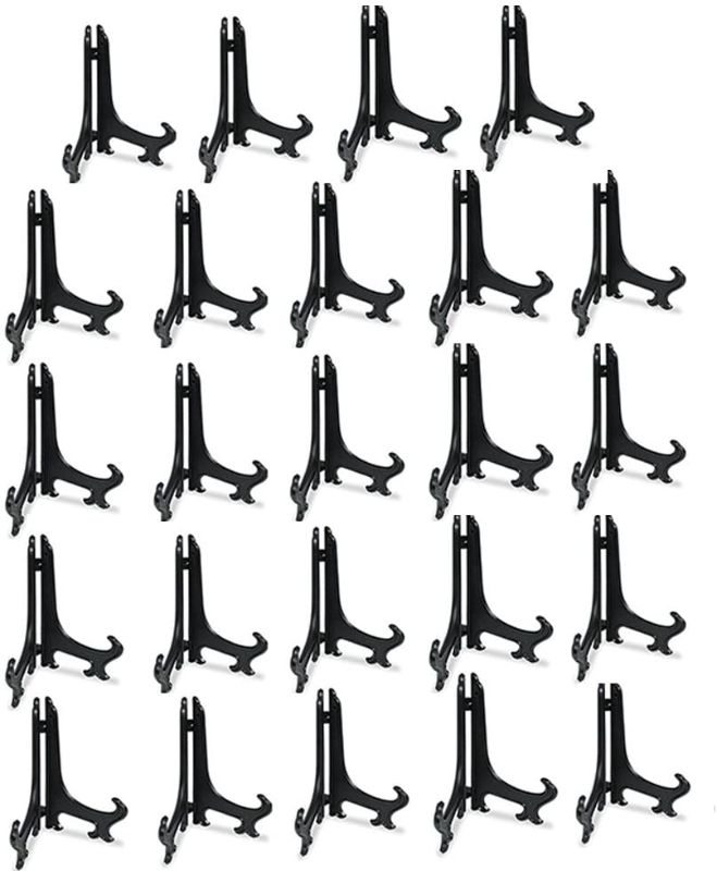 Photo 1 of Artliving 4" Black Plastic Stand Cookie Holder Display Stand Place Card Holder Display Easels at Weddings, Birthday Party(24 Pack)
