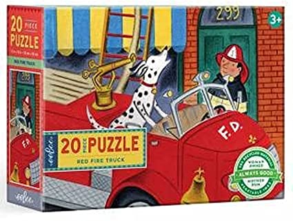 Photo 1 of eeBoo Red Fire Truck 20 Piece Big Puzzle
