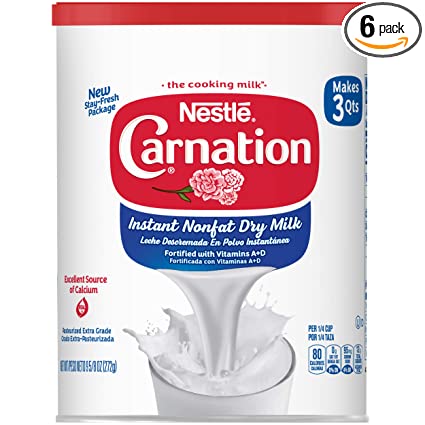 Photo 1 of Carnation Instant Nonfat Dry Milk, 6 Count, 9.63 Ounce *BEST BY: 02/2022**
