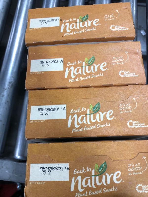 Photo 1 of 4 Boxes of Back to Nature Non-GMO Cookies, Peanut Butter Creme, 9.6 Ounce **BEST BY: 03/14/2022**
