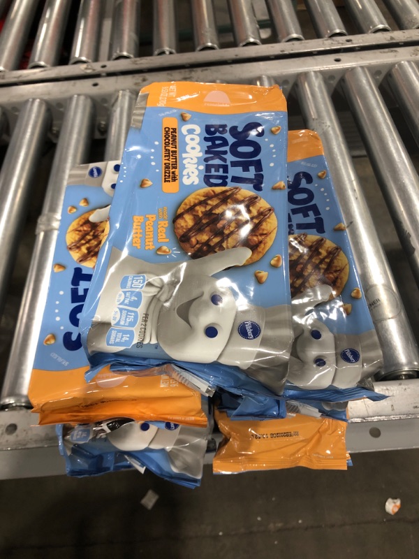 Photo 2 of 7 Cases of Pillsbury Soft Baked Cookies, Peanut Butter with Chocolatey Drizzle, 9.53 oz, 18 ct **BEST BY: 02/22/2022**
