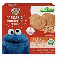 Photo 1 of 6 Boxes of Earth's Best Sesame Street Organic Breakfast Biscuits Golden Oat - 5ct/3.5oz **BEST IF USED BY: 01/21/2022**

