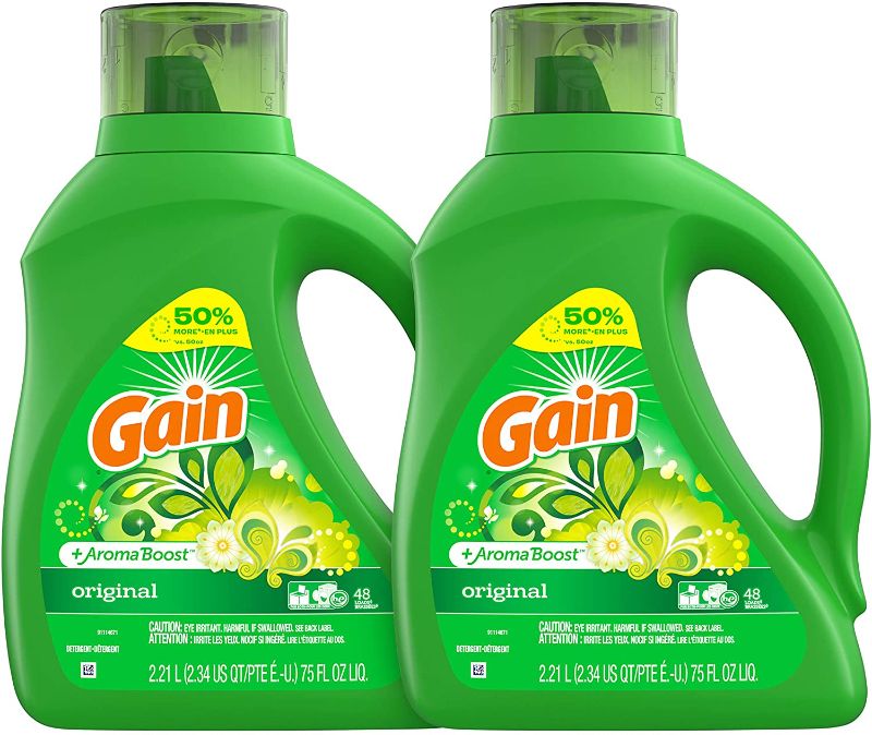 Photo 1 of 2 pack Gain Liquid Laundry Detergent, Original Scent ( 2 PACK ) 