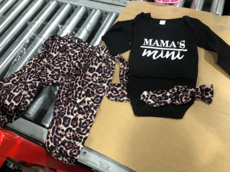 Photo 1 of TODDLER CLOTHING ( BLACK & CHEETAH ) SIZE 9-12 MONTHS