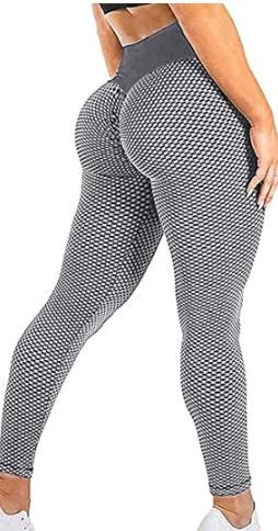Photo 1 of SEASUM Women's High Waist Yoga Pants Scrunched Booty Leggings Workout Running Butt Enhance Textured Tights SIZE L 
