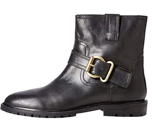 Photo 1 of Amazon Brand - find. Pull on Leather Buckle Biker, Women’s Ankle boots SIZE 8 
