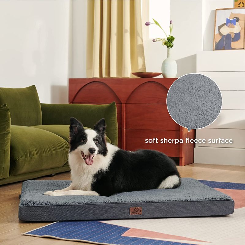 Photo 1 of Bedsure Large Orthopedic Foam Dog Bed for Small, Medium, Large and Extra Large Dogs/Cats Up to 50/75/100lbs - Orthopedic Egg-Crate Foam with Removable Washable Cover - Water-Resistant Pet Mat