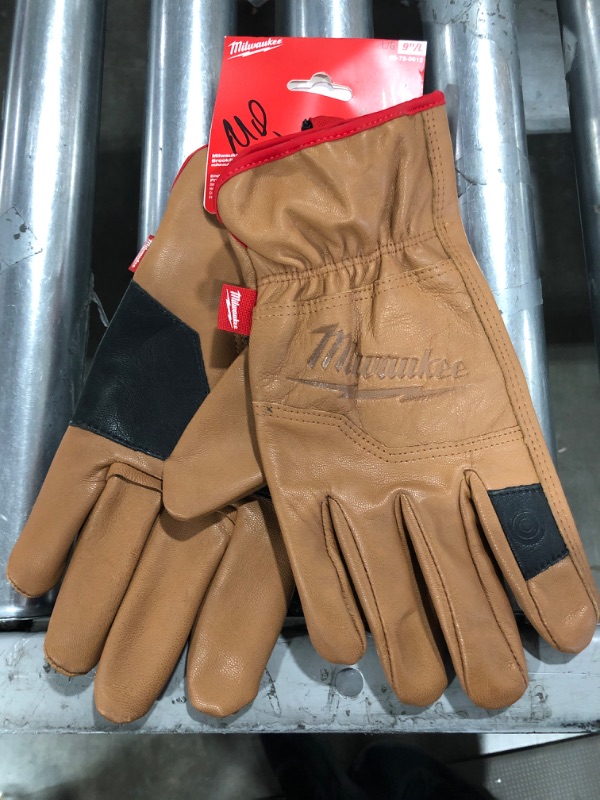 Photo 2 of MILWAUKEE'S Tools Soft Top Grain Goatskin Leather Work Gloves (Large), Brown