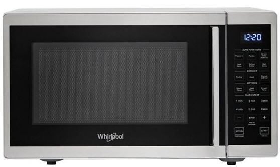 Photo 1 of Whirlpool - 0.9 Cu. Ft. Capacity Countertop Microwave with 900W Cooking Power - Silver