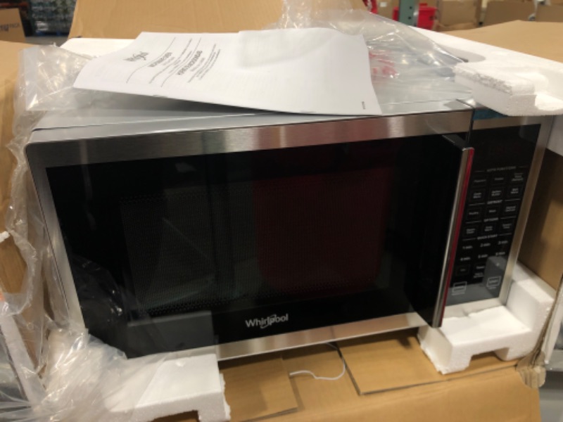 Photo 2 of Whirlpool - 0.9 Cu. Ft. Capacity Countertop Microwave with 900W Cooking Power - Silver