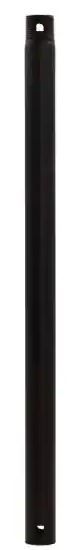 Photo 1 of 24 in Matte Black Ceiling Fan Extension Downrod for 12 ft ceilings