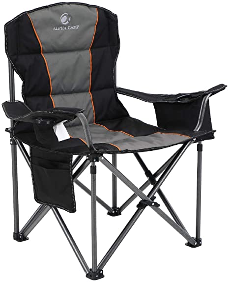 Photo 1 of ALPHA CAMP Oversized Camping Folding Chair Heavy Duty Support 