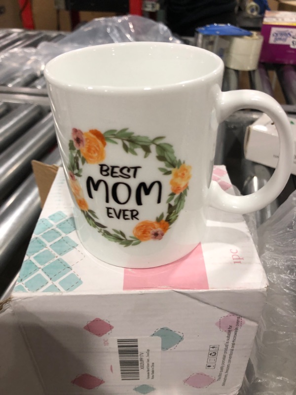 Photo 2 of Best Mom Ever floral wreath Coffee Mug (Not exactly as stock)