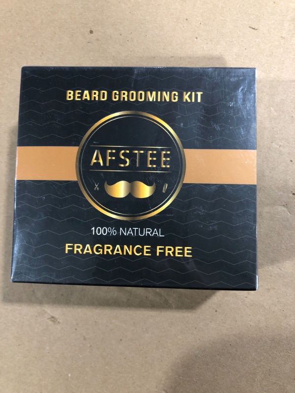 Photo 1 of Afstee Beard Grooming Kit Men 100% Natural Fragrance Free New Sealed