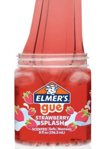 Photo 1 of Elmer's GUE Pre-Made Slime, Strawberry Splash Slime, Scented, 2 Count
