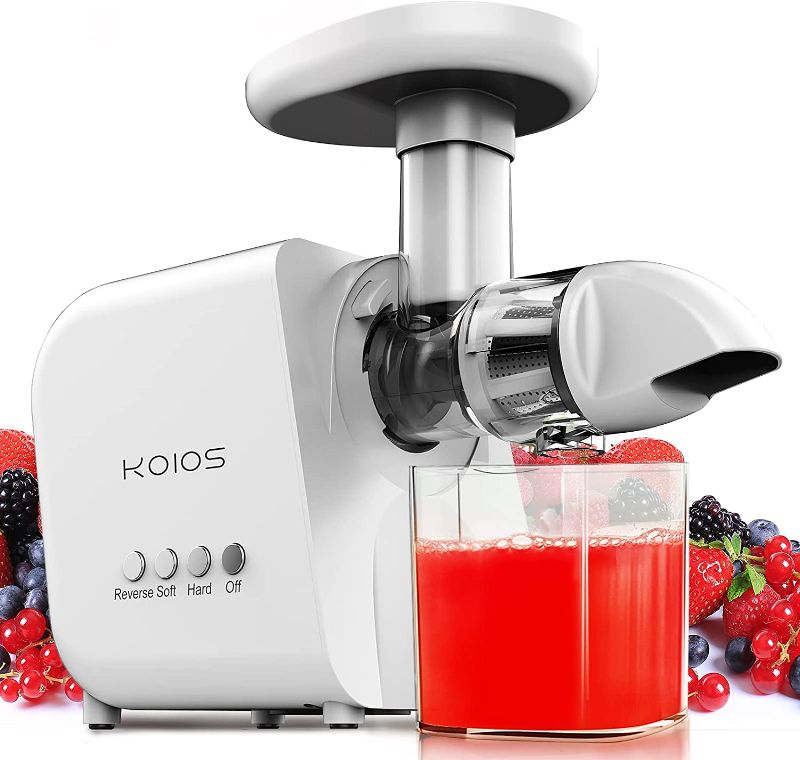 Photo 1 of KOIOS Juicer, Masticating Juicer Machine, Slow Juice Extractor with Reverse Function, Cold Press Juicer Machines with Quiet Motor, Easy to Clean with Brush
