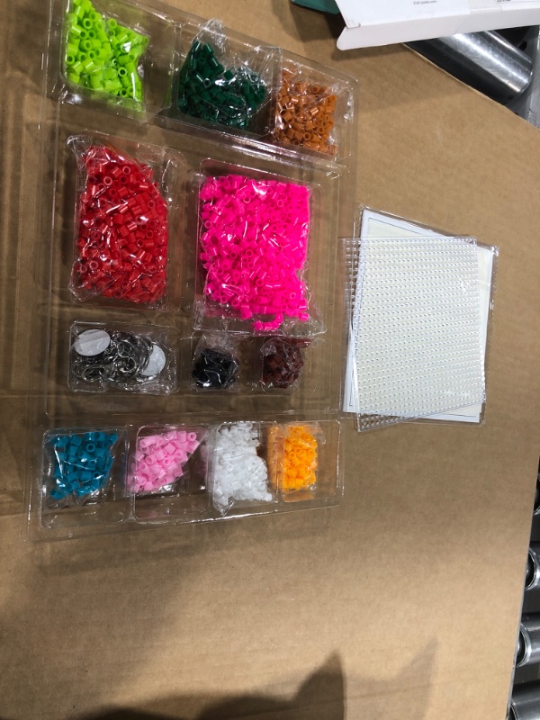 Photo 2 of Yoobi | DIY Kit of Melty Beads for Arts and Crafts | Multicolor Variety Pack | Includes 9 Template Sheets (Incl Flamingo, Unicorn, Heart, Cactus, Rainbow)
