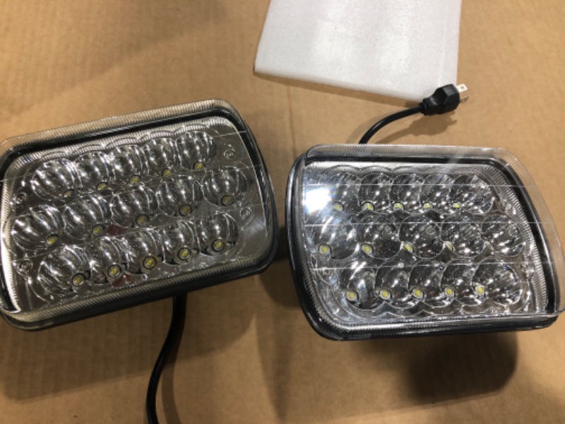 Photo 2 of 2Pcs 7x6 Led Headlights Lamp For Toyota 95-97 Tacoma 88-95 Pickup 84-91 4Runner