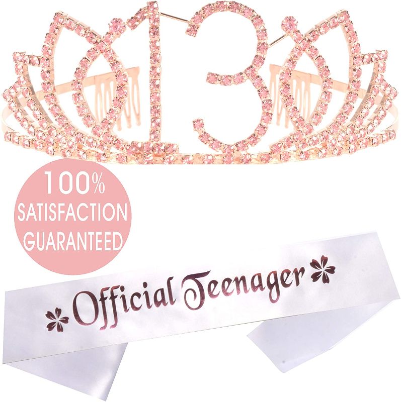 Photo 1 of 13th Birthday, 13 Birthday Tiara Pink, 13th Birthday Decorations for Girls, 13 Tiara, 13th Crown Birthday, 13 Birthday Sash, 13th Birthday Tiara, 13th Birthday Sash, 13 Sash and Tiara, 13 Crown
