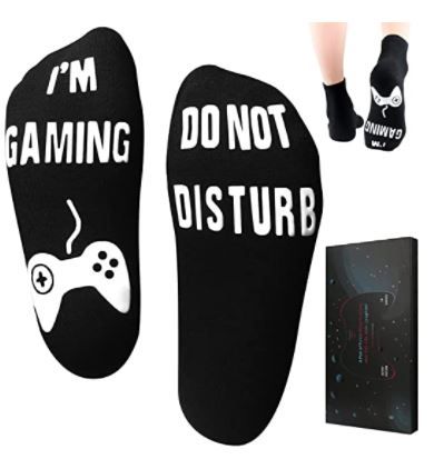 Photo 1 of Do Not Disturb I'm Gaming Socks, Gaming Sock Novelty Gifts for Teen Boys Mens Gamer Kids Sons Husbands Dad Father
