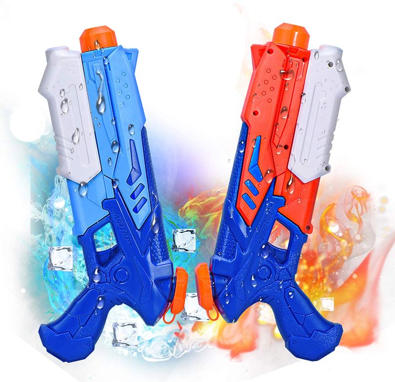 Photo 1 of Water Gun for Kids & Adults, 2 Pack Super Soaker Water Guns, Summer Swimming Pool Beach Toys, Super Water Blaster Soaker Squirt Guns for Kids Boys & Girls - Blue/Red
