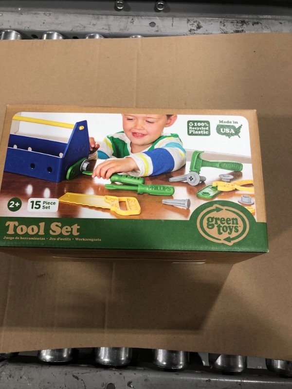 Photo 2 of Green Toys Tool Set, Blue - 15 Piece Pretend Play, Motor Skills, Language & Communication Kids Role Play Toy. No BPA, phthalates, PVC. Dishwasher Safe, Recycled Plastic, Made in USA.
