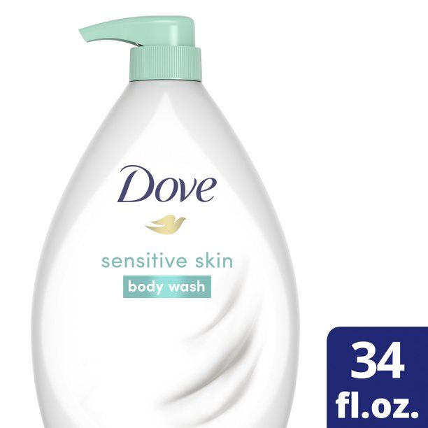 Photo 1 of Dove Body Wash with Pump Sensitive Skin Effectively Washes Away Bacteria While Nourishing Your Skin Hypoallergenic and Sulfate Free Body Wash 34 oz
