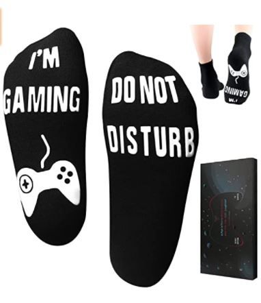 Photo 1 of Do Not Disturb I'm Gaming Socks, Gaming Sock Novelty Gifts for Teen Boys Mens Gamer Kids Sons Husbands Dad Father
