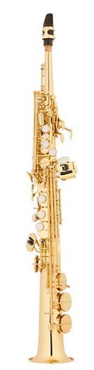 Photo 1 of Allora ASPS-250 Student Series Soprano Sax Lacquer Lacquer Keys
