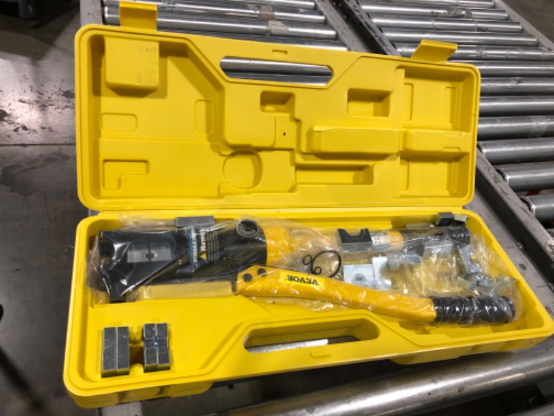 Photo 4 of 10 Tons Hydraulic Wire Battery Cable Lug Terminal Crimper Crimping Tool With 9 Pairs of Dies
