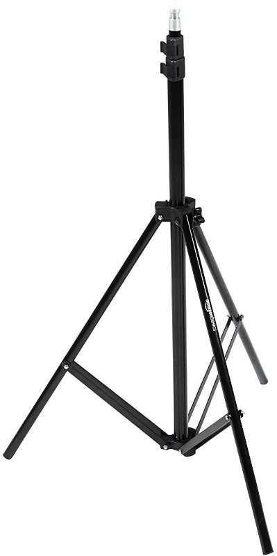 Photo 1 of Amazon Basics Aluminum Light Photography Tripod Stand with Case - 2.8 - 6.7 Feet, Black

