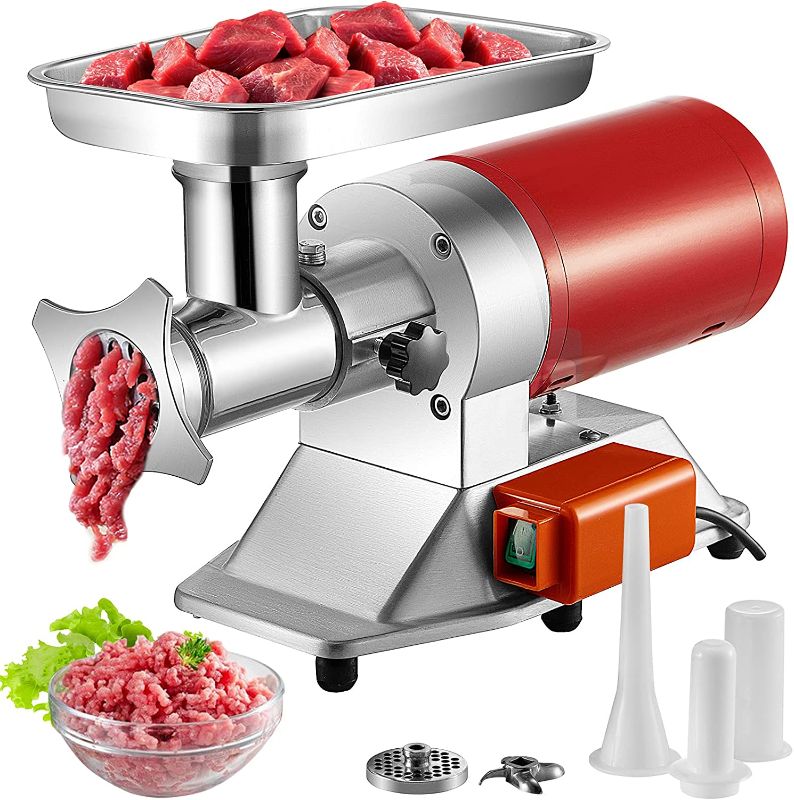 Photo 1 of VEVOR Electric Meat Grinder, 661 Lbs/Hour1100 W Meat Grinder Machine, 1.5 HP Electric Meat Mincer with 2 Grinding Plates, Sausage Kit Set Meat Grinder Heavy Duty, Home Kitchen & Commercial Use Red
