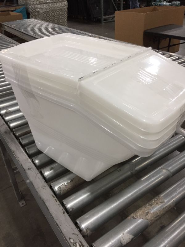Photo 1 of 3 Pack of Storage Containers with Lids (white)