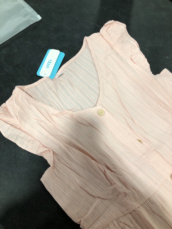 Photo 2 of WOMEN'S PINK SLEEVELESS COTTON DRESS. SIZE LARGE. NEW WITH TAGS.