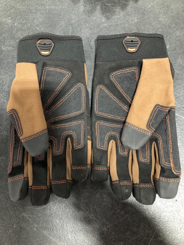 Photo 3 of FIRM GRIP TRADEMASTER GLOVES, BROWN, SIZE X-LARGE