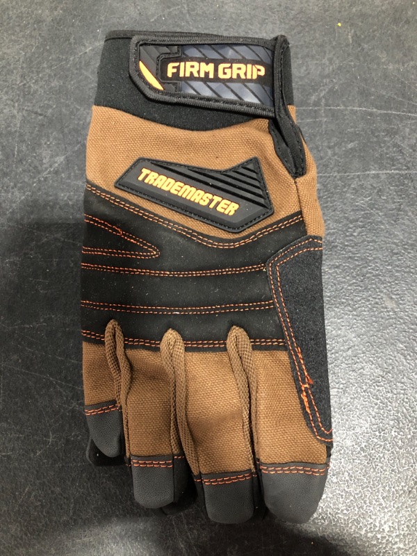 Photo 1 of FIRM GRIP TRADEMASTER GLOVES, BROWN, SIZE X-LARGE