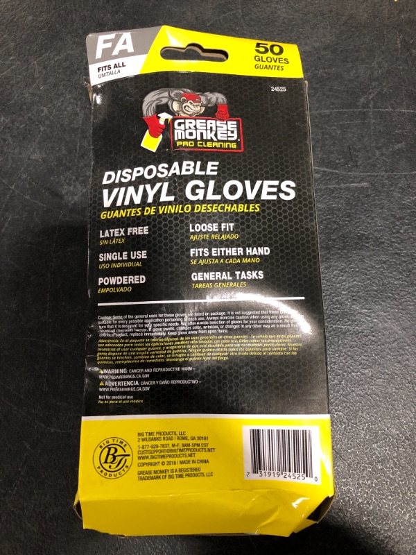 Photo 3 of Grease Monkey Pro Cleaning Disposable Vinyl Gloves (50-Count)
