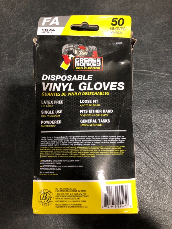 Photo 3 of Grease Monkey Pro Cleaning Disposable Vinyl Gloves (50-Count)
