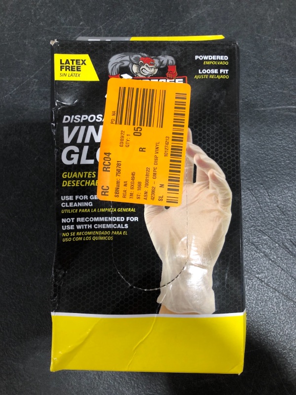 Photo 2 of Grease Monkey Pro Cleaning Disposable Vinyl Gloves (50-Count)
