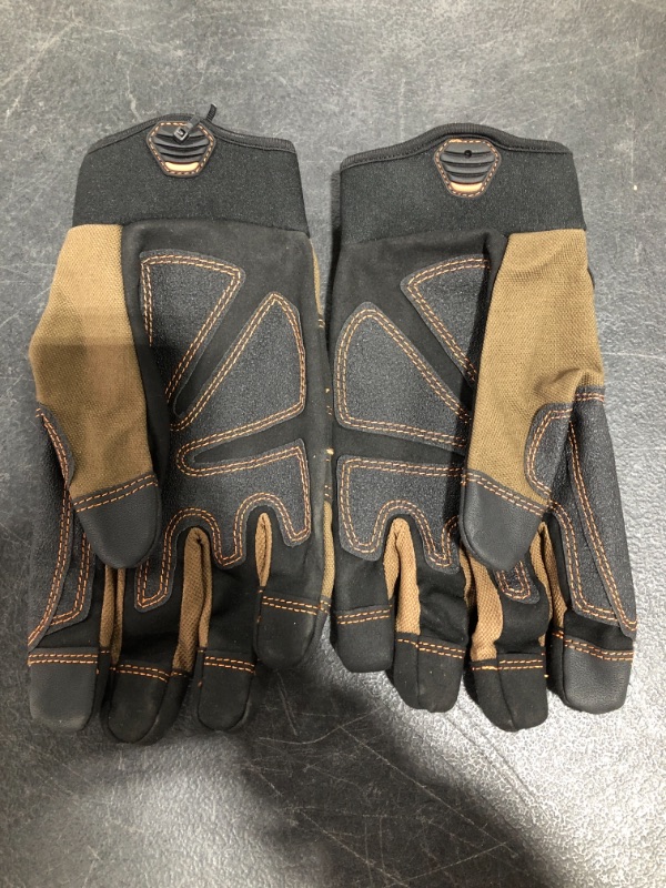 Photo 3 of FIRM GRIP TRADEMASTER GLOVES, BROWN/BLACK, SIZE LARGE.