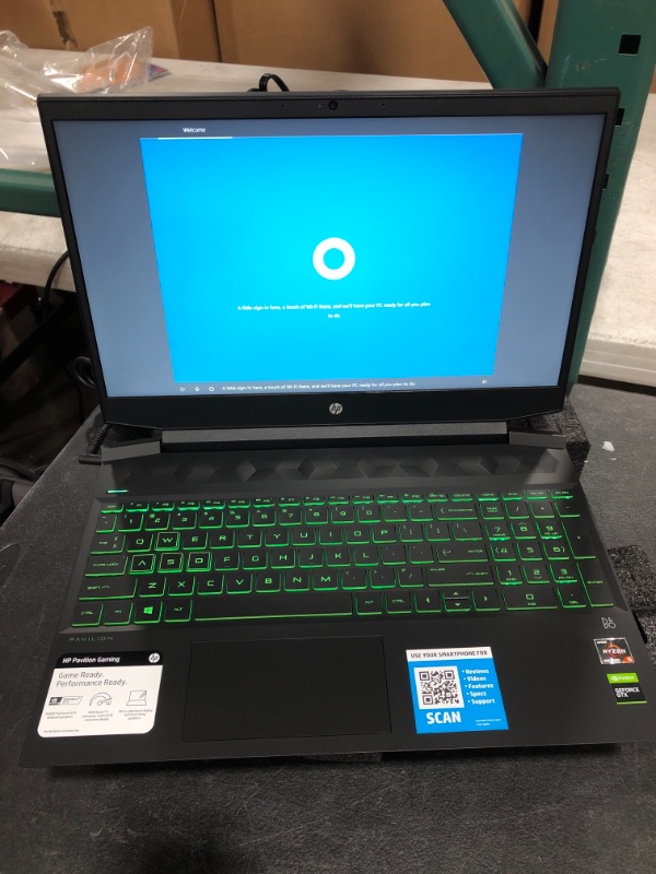 Photo 7 of HP - Pavilion 15.6" Gaming Laptop - AMD Ryzen 5 - 8GB Memory - NVIDIA GeForce GTX 1650 - 256GB SSD - Shadow Black
