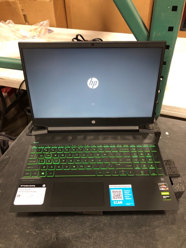 Photo 6 of HP - Pavilion 15.6" Gaming Laptop - AMD Ryzen 5 - 8GB Memory - NVIDIA GeForce GTX 1650 - 256GB SSD - Shadow Black
