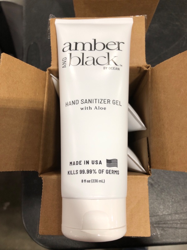 Photo 2 of Amber and Black Hand Sanitizer, 8 Fl Ounce (Pack of 4). LOT OF 2 BOXES. 8 TOTAL.
