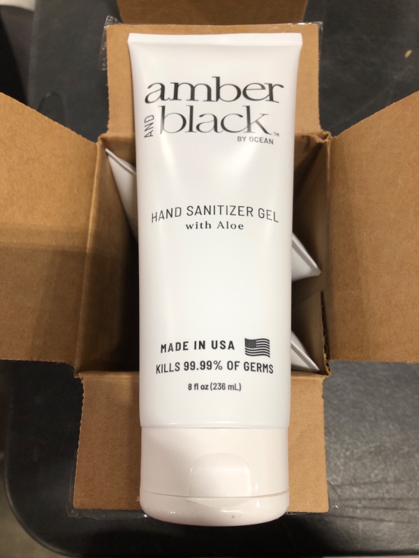 Photo 2 of Amber and Black Hand Sanitizer, 8 Fl Ounce (Pack of 4). LOT OF 2 BOXES. 8 TOTAL.
