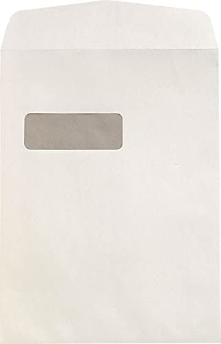 Photo 1 of 9 x 12 Open-End Window Envelopes in 28 lb. White w/Peel & Seel for Mailing a Business Letter, Catalog, Financial Document, Magazine. (White)
