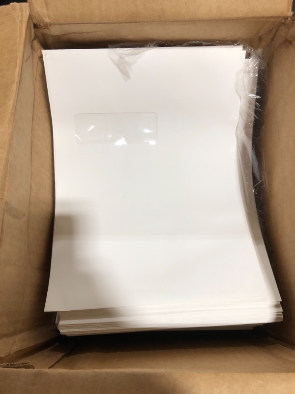 Photo 4 of 9 x 12 Open-End Window Envelopes in 28 lb. White w/Peel & Seel for Mailing a Business Letter, Catalog, Financial Document, Magazine. (White)
