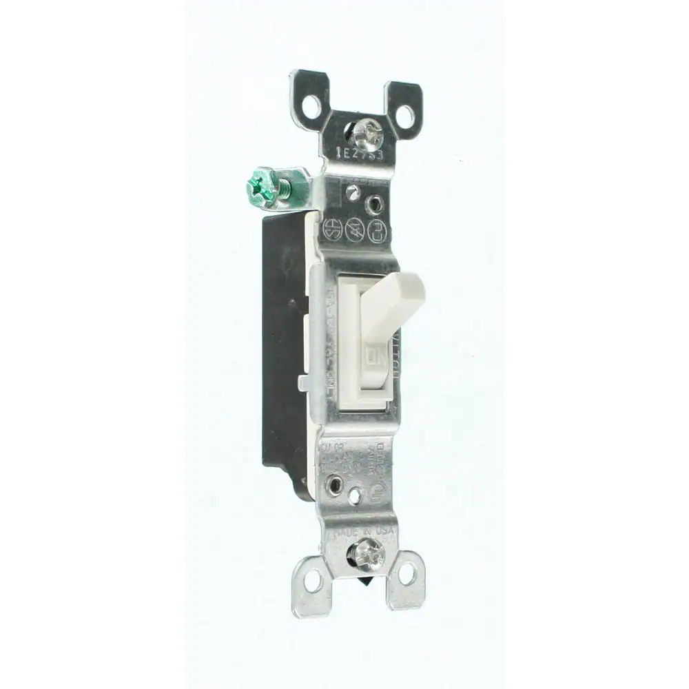 Photo 1 of 15 Amp Single-Pole Switch, White (10-Pack)
