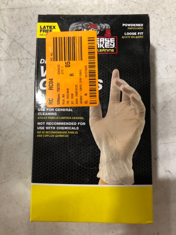 Photo 2 of Grease Monkey Pro Cleaning Disposable Vinyl Gloves (50-Count)
