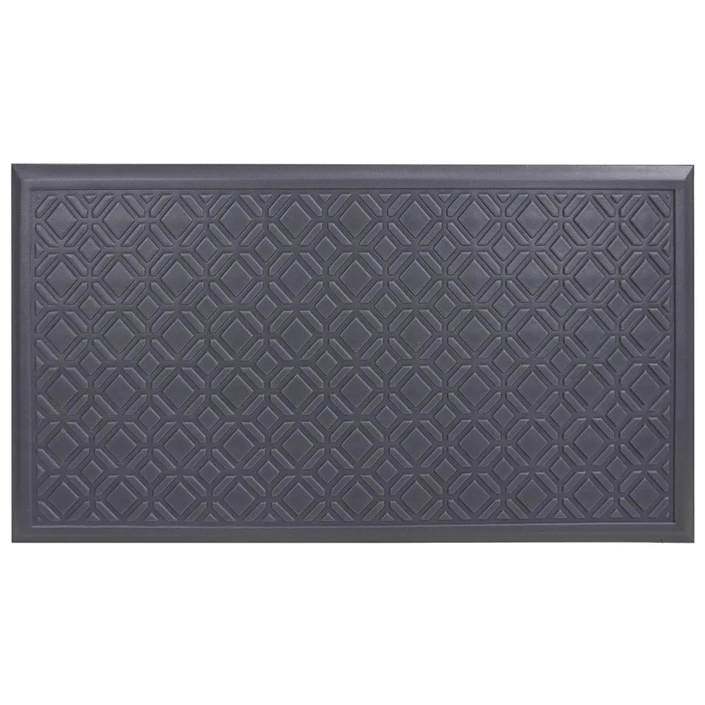 Photo 1 of Fairmont Tiles Gray 20 in. x 36 in. Kitchen Mat
